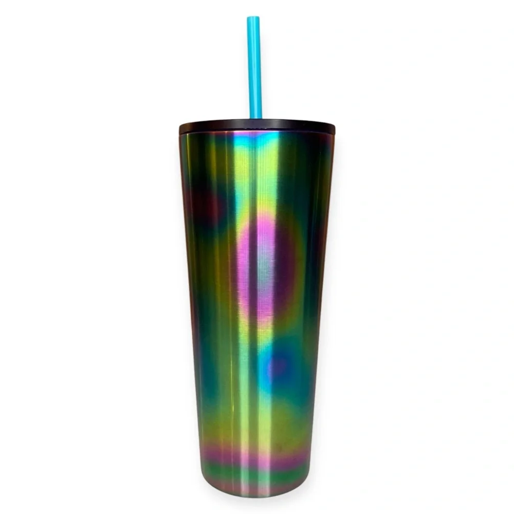 Starbucks Tumbler 2023 Rainbow Oil Slick Stainless Steel Tumbler 24 oz Venti Cup